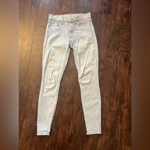 GAP Light Gray Skinny Jeans Size 24